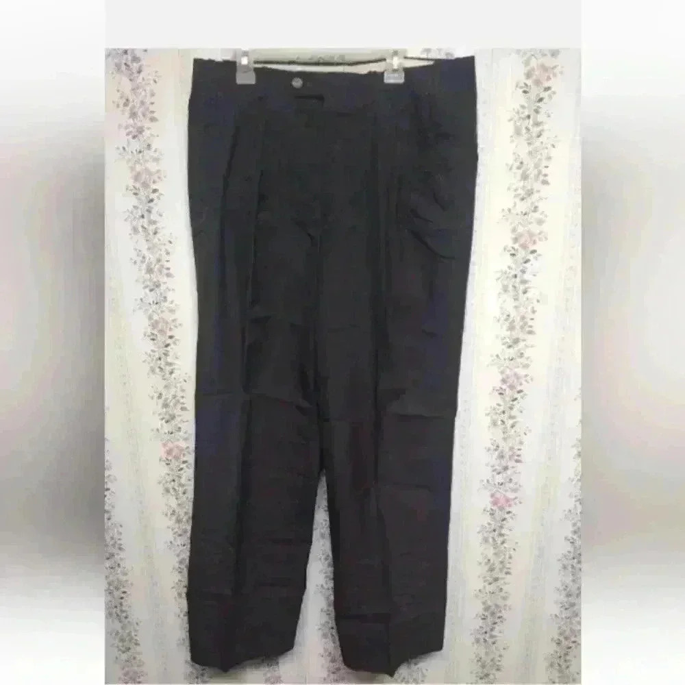 Vintage HF Dress Pants Pleated Brown (No Tags) Size 34 Slacks